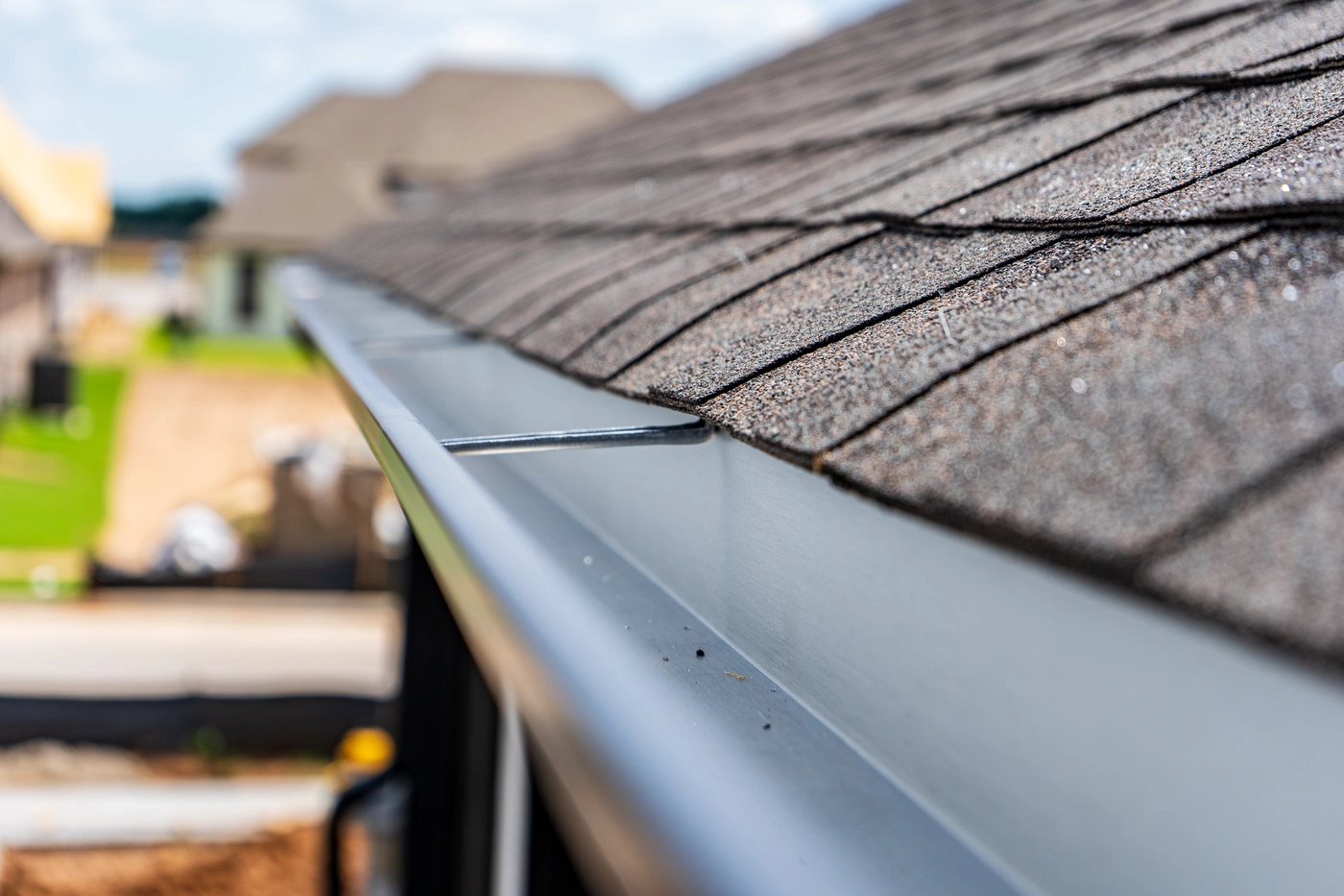 K style gutter installation on shingle roof in nebraska