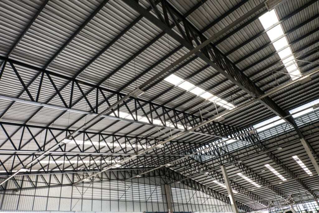 Metal roof structure