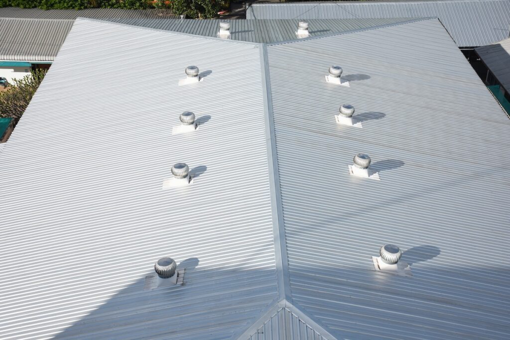 low slope metal roof