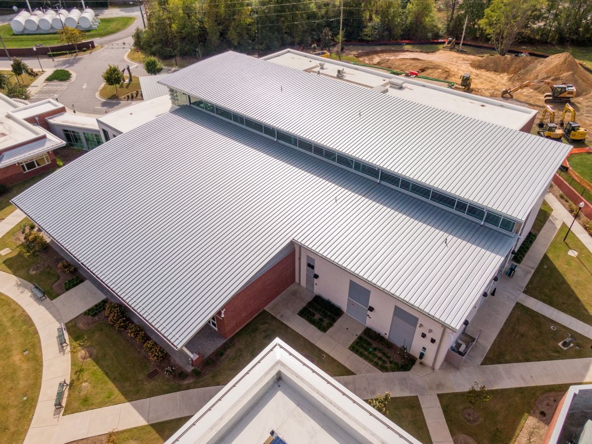 large commercial metal roof