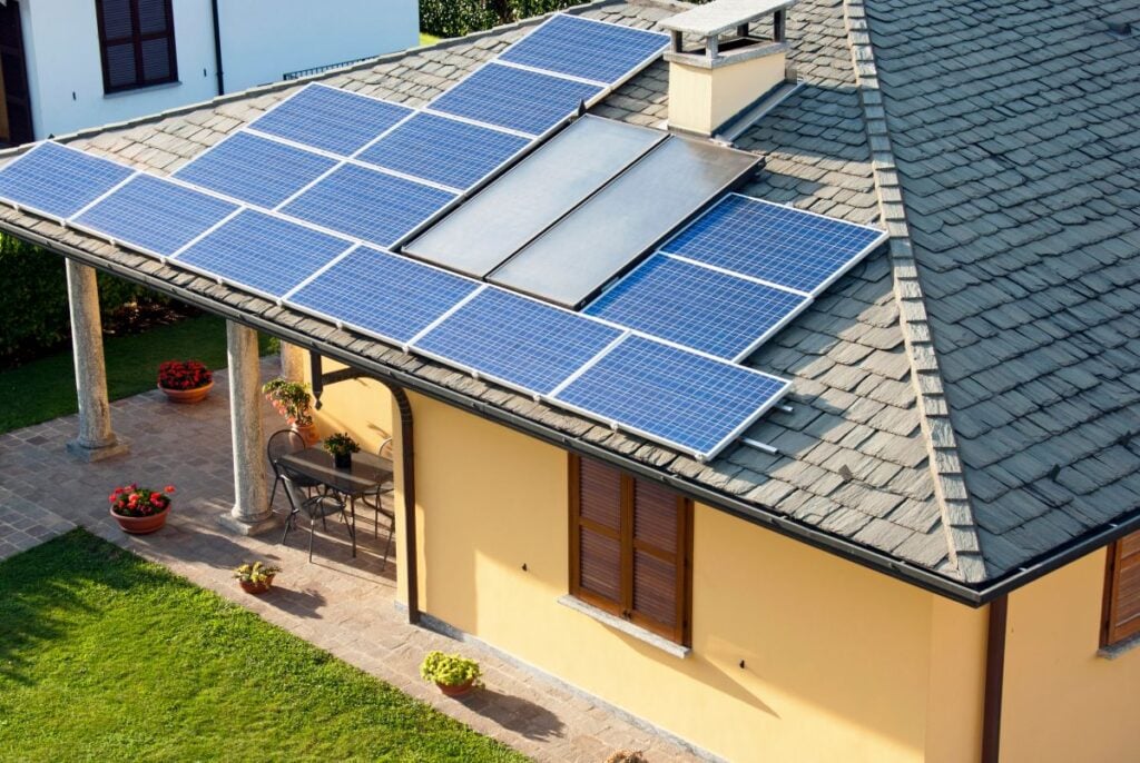 best solar panels home yellow house