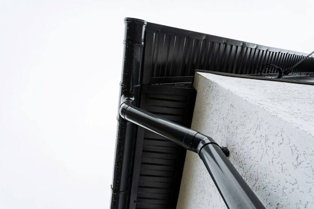 modern gutter and downspout