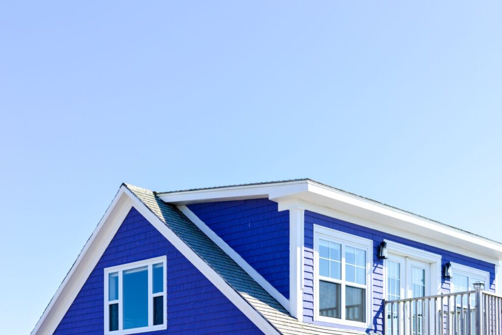 siding colors for house blue electric color mixed with white frame roof