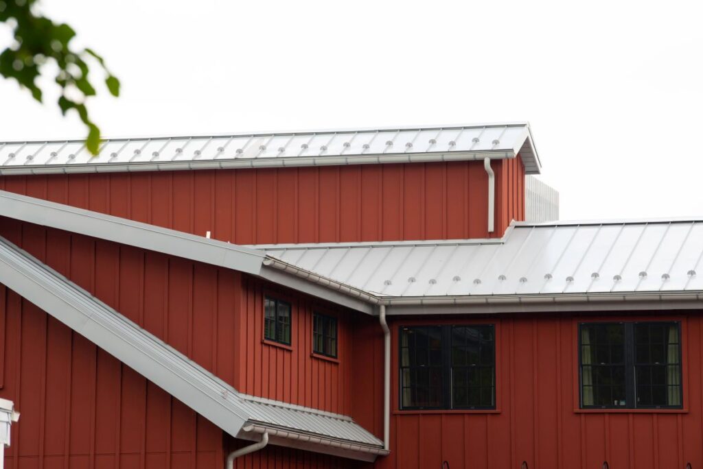 siding colors for house dark orange metallic siding with grey metallic roof